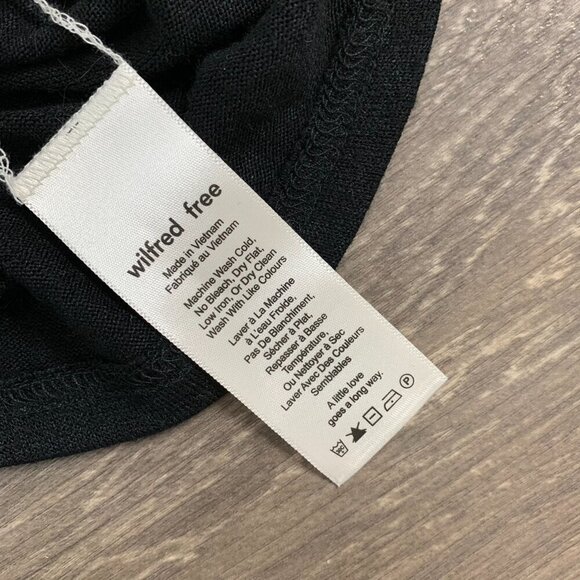 Aritzia Wilfred Free Cober T-shirt Dress Relaxed Jersey Long sleeve black - Picture 9 of 13